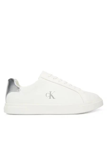 Calvin Klein Sneakersy Low Pro Cups Laceup Lth Met biały