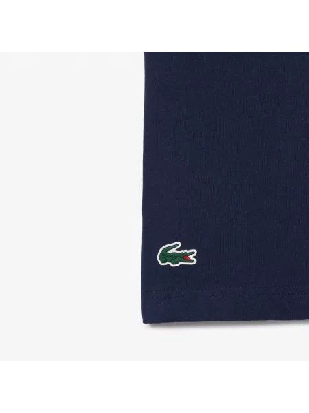Lacoste Koszulka Roland Garros O Regularnym Kroju Z Okrągłym Dekoltem I Nadrukiem granatowy