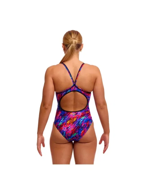 Strój kąpielowy jednoczęściowy FUNKITA Big Bang Diamond Back różowy