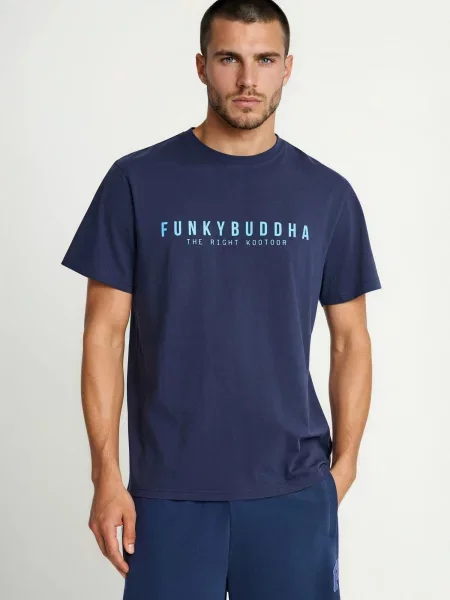 Funky Buddha Tričko námornícka / svetlomodrá modrá