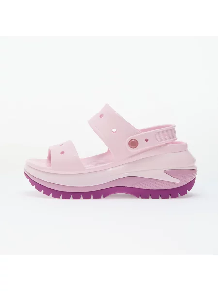 Чехли Crocs на платформе розово