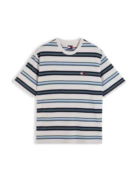 Tommy Jeans Tricou albastru / bleumarin / albastru deschis alb