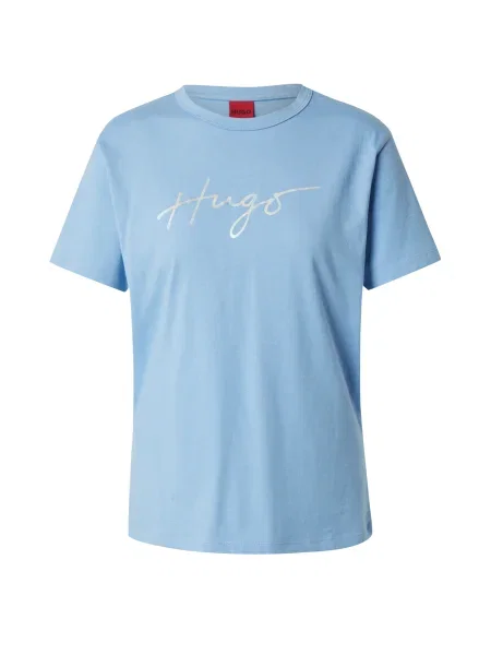 HUGO Majica Damacia Regular Fit modra