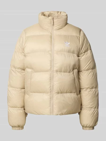 Krótka pikowana kurtka puchowa Adidas Originals beżowa