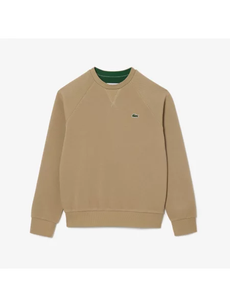 Lacoste Bluza Z Okrągłym Dekoltem I Mieszanką Bawełny czerwona