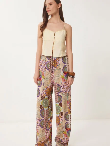 Happiness İstanbul Pantaloni albastru / portocaliu / roz deschis roșu