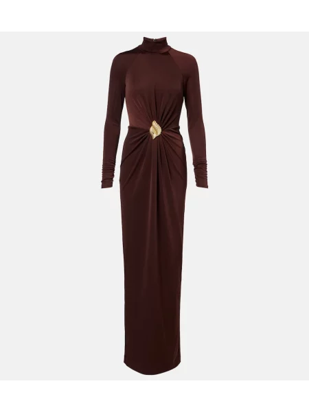 Rochie Rebecca Vallance din jerseu maro