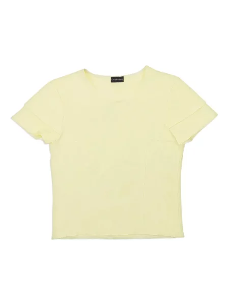 Tricou Callipygian scurt galben