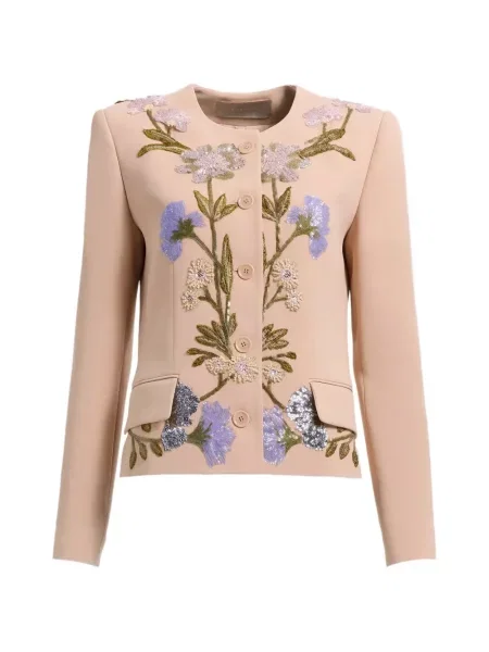 Geacă Elie Saab cu paiete cu model floral