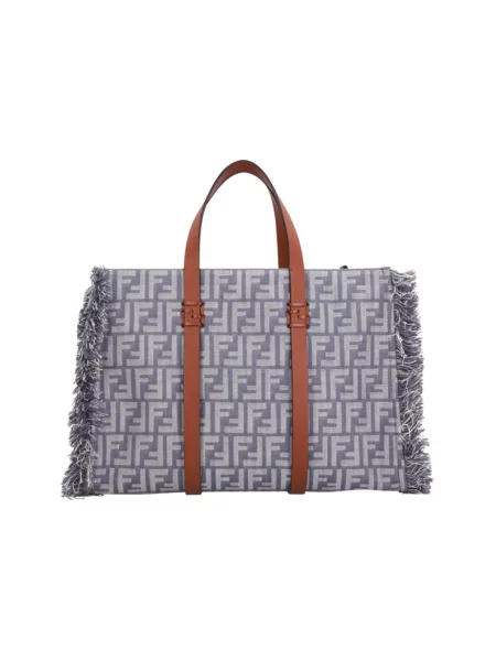 Torebka Fendi biznesowa z logo niebieska