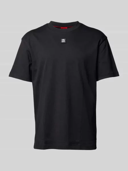 T-shirt o kroju regular fit z czystej bawełny model ‘DALILE’ Hugo czarna