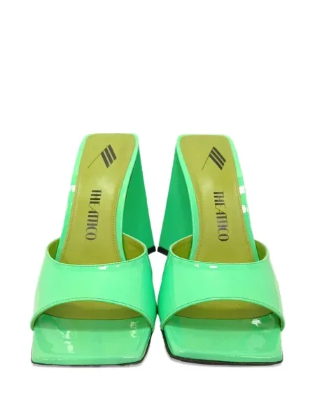 Papuci tip mules The Attico verde