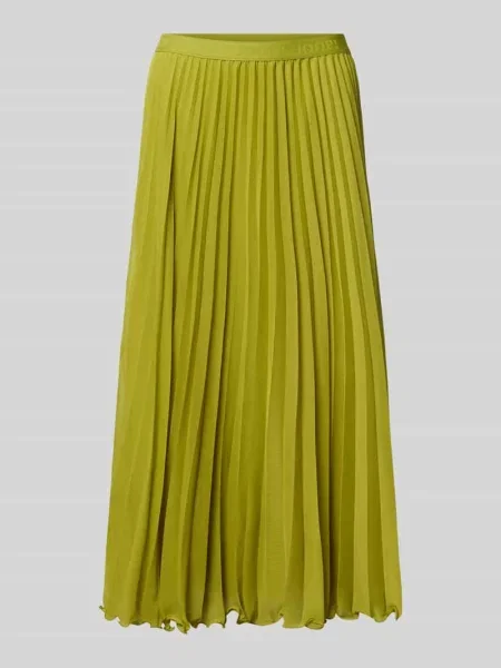Rozkloszowana spódnica midi w plisowanej stylizacji model Sabia' Joop! zielona