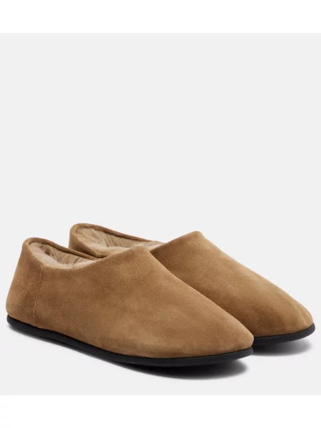 Balerini Christen din piele de căprioară slip-on maro