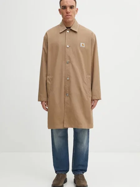 Carhartt WIP geacă jeans Webster Coat de tranzitie bej