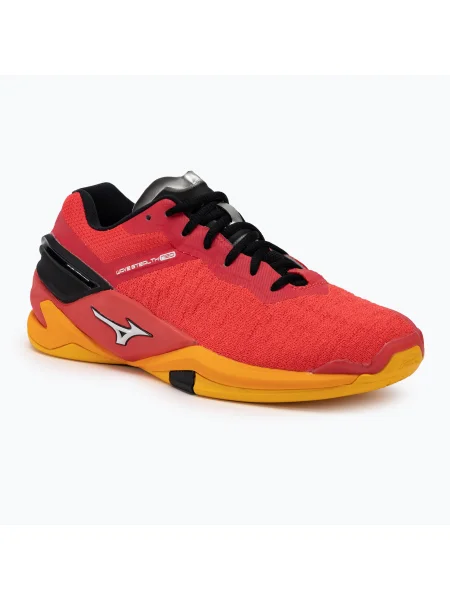 Olcsóbban. Férfi kézilabda cipő Mizuno Wave Stealth Neo radiant red/white/carrot curl. Méret: 43 EU fehér