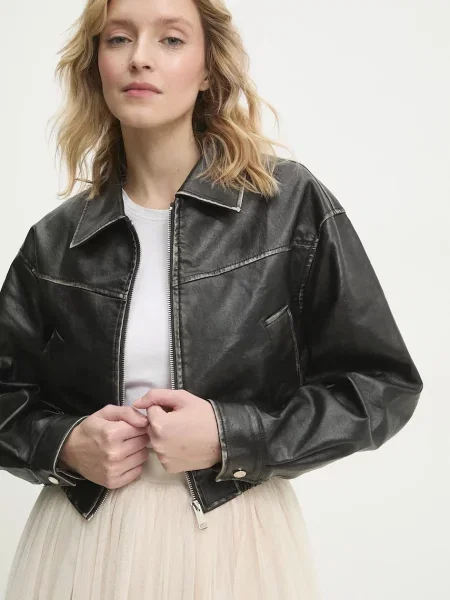 Яке Answear Lab преходен модел с уголемена кройка черно