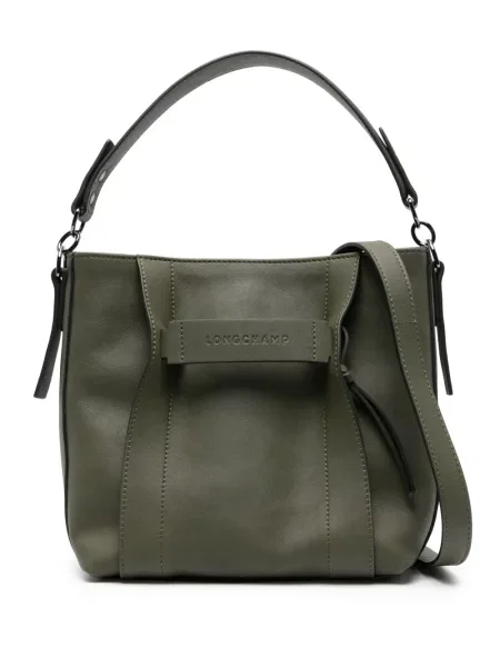Geanta crossbody Longchamp din piele verde