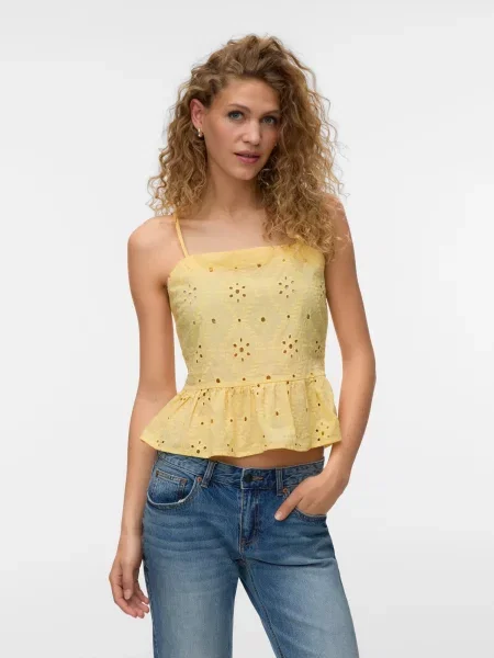 VERO MODA Top VMELIZA deschis galben