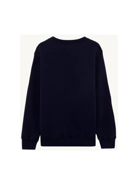 Haftowana bluza nierozpinana Autry z dekoltem w kształcie litery U niebieska