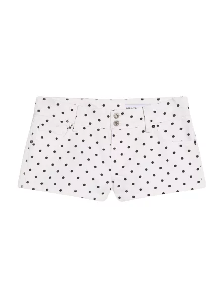 Bershka Jeans negru / denim alb