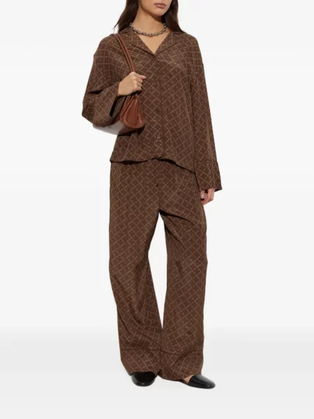 Pantaloni By Malene Birger cu imagine maro
