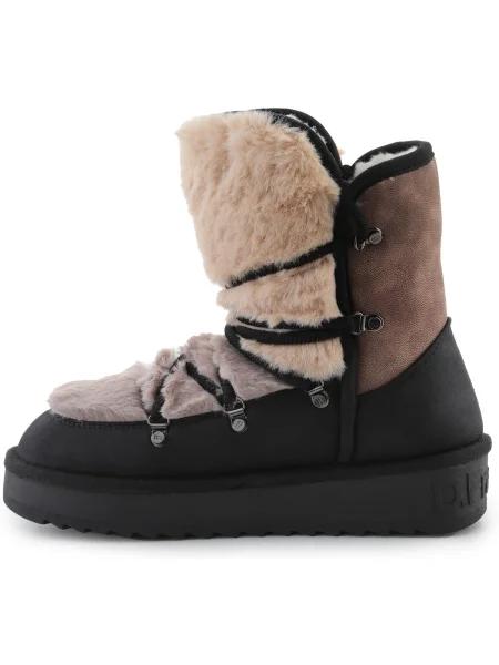 Pantofi D.franklin cu blană negru