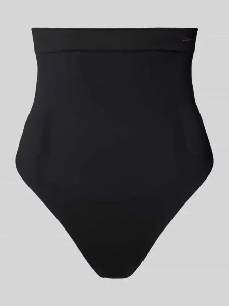 Stringi z wysokim stanem i nadrukiem z logo Calvin Klein Underwear czarne
