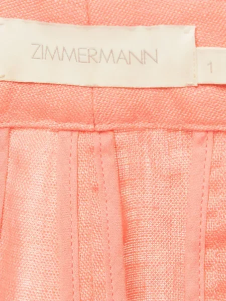 Cu centură pantaloni Zimmermann roz