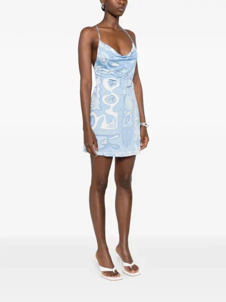 Rochie Pucci cu imagine cu imprimeu abstract albastru