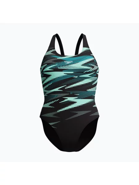 Costum de baie întreg pentru femei Speedo Hyperboom Placement Muscleback dark teal turcoaz