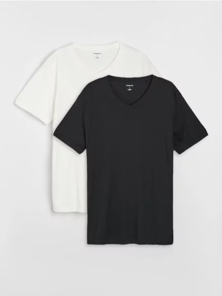 Sinsay Pyžamová trička s modalem a bavlnou 2 pack vícebarevná