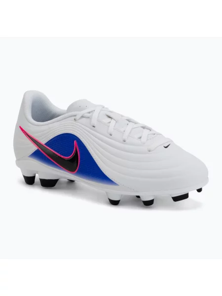 Încălțăminte de fotbal pentru copii Nike Tiempo Maestro Club Jr FG/MG white/racer blue/pink blast/black alb