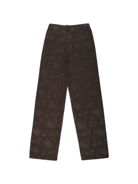 Pantaloni Maison Hotel cu model floral negru