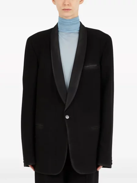 Vienakrūtis švarkas Maison Margiela juoda