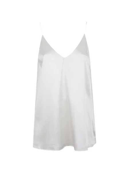 Satenski top Lisa Yang s V-izrezom bijela