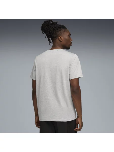 PUMA melanżowa koszulka TAD ESSENTIALS z logo Cat Odzież S szary