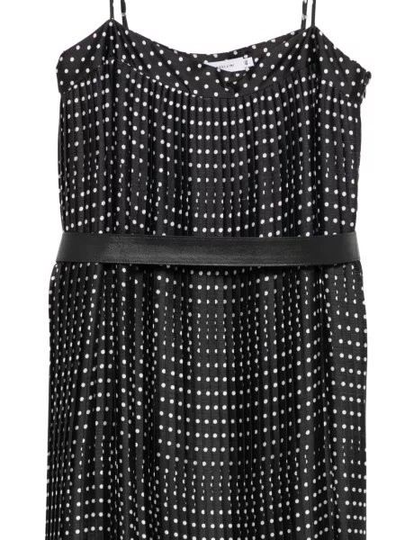 Rochie midi Simona Corsellini cu buline negru