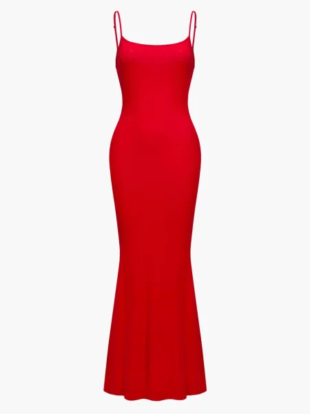Cfab Ruha Ribbed Cami Maxikleid tűzpiros