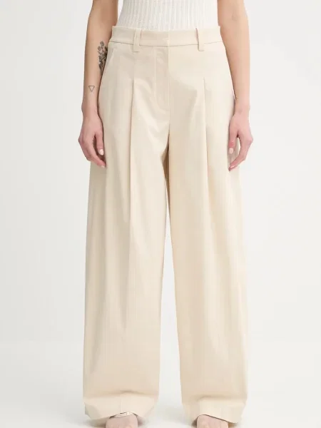 A.L.C. pantaloni Ryder lat high waist bej