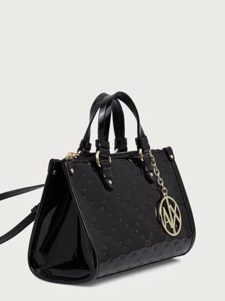 Kabelka Armani Exchange z ekologickej kože čierna