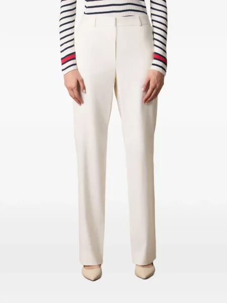 Pantaloni cu picior drept Brooks Brothers alb