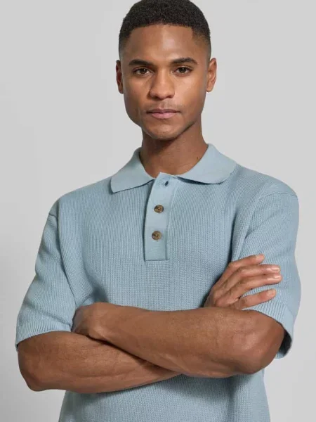 Koszulka polo o kroju relaxed fit z czystej bawełny model DANE' Selected Homme