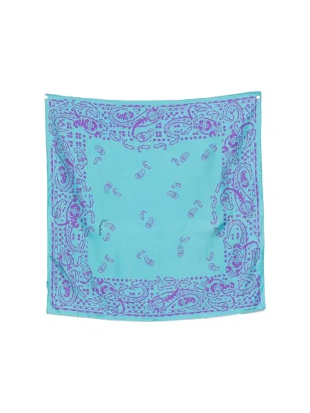 Chusta Mantero 1902 z wzorem paisley niebieska