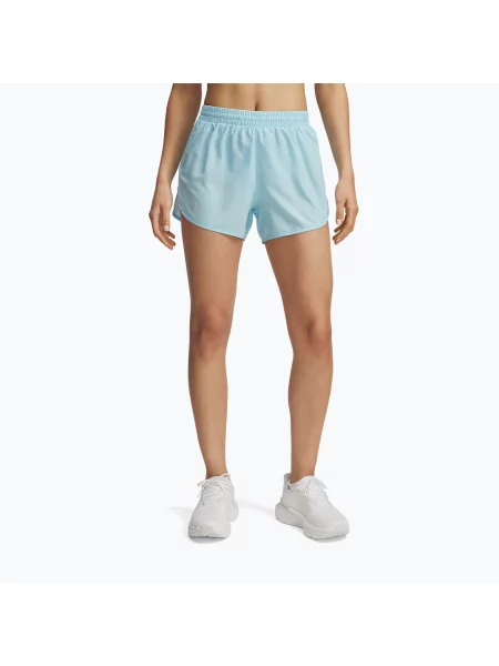 Къси панталони за бягане за жени Under Armour Fly By 3" stream/stream/reflective синьо