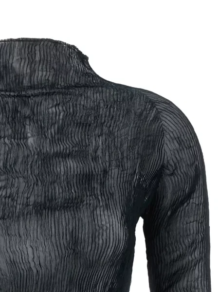Top Issey Miyake din jerseu albastru