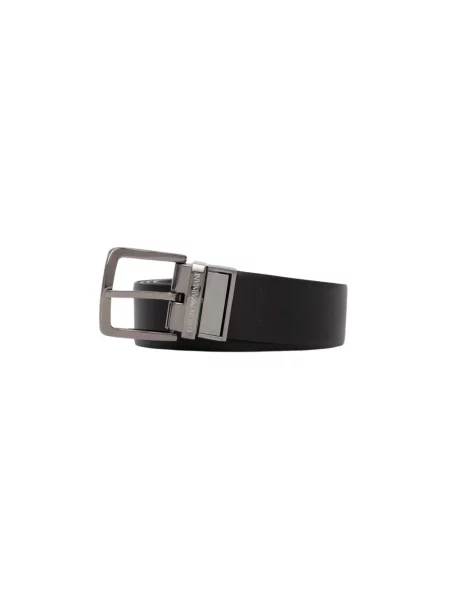 Pasek Emporio Armani z paskiem czarny