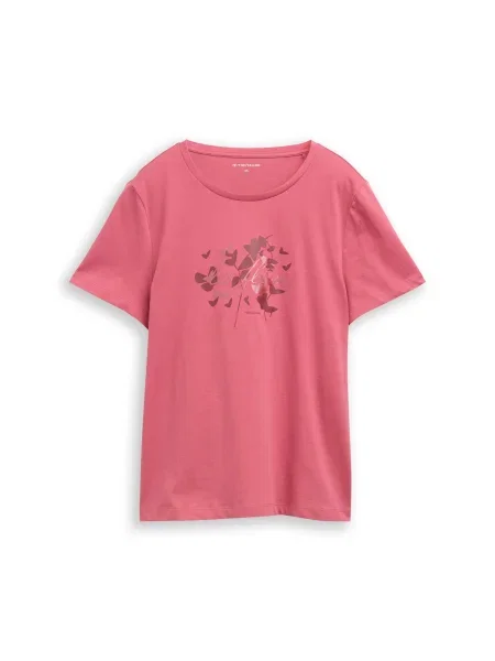 TOM TAILOR Tricou cireș / pepene roșu