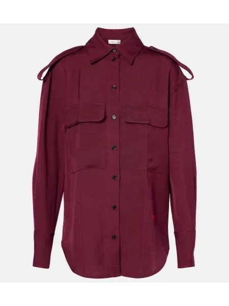 Top Victoria Beckham bordowy