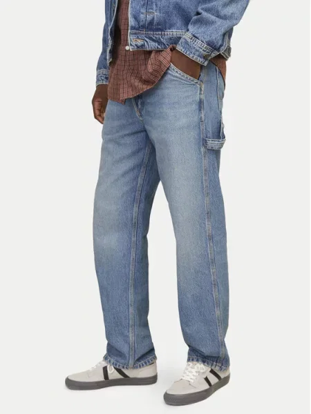 Jack & Jones Jeansy Mężczyzna Dżinsy Stolarza Luźny Krój niebieski